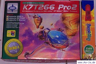 Lot Carte Mère MSI K7T266 Pro2 V2.0 + CPU AMD 1.2 GHz + 512 Mo RAM DDR - Occasion